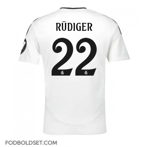 Real Madrid Antonio Rudiger #22 Hjemmebanetrøje 2024-25 Kortærmet